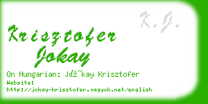 krisztofer jokay business card